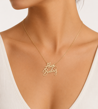 Personalized  Name Necklace with Heart – Custom Gold Nameplate Necklace | Jewelry Dose
