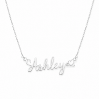 Custom Name Necklace with Heart – 18K Gold Plated Personalized Cursive Nameplate Necklace, Dainty Chain Jewelry Gift for Her