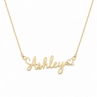 Custom Name Necklace with Heart – 18K Gold Plated Personalized Cursive Nameplate Necklace, Dainty Chain Jewelry Gift for Her