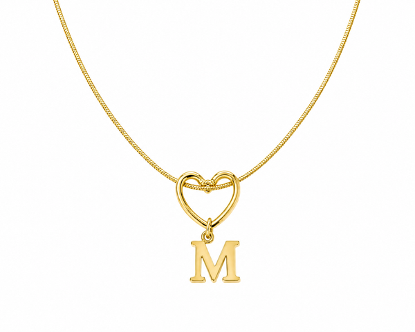 Heart Initial Necklace
