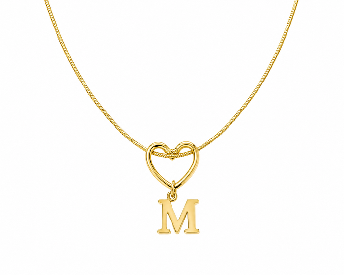 Heart Initial Necklace