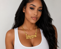 Barbara Double-Name Heart Necklace