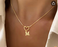 Heart Initial Necklace