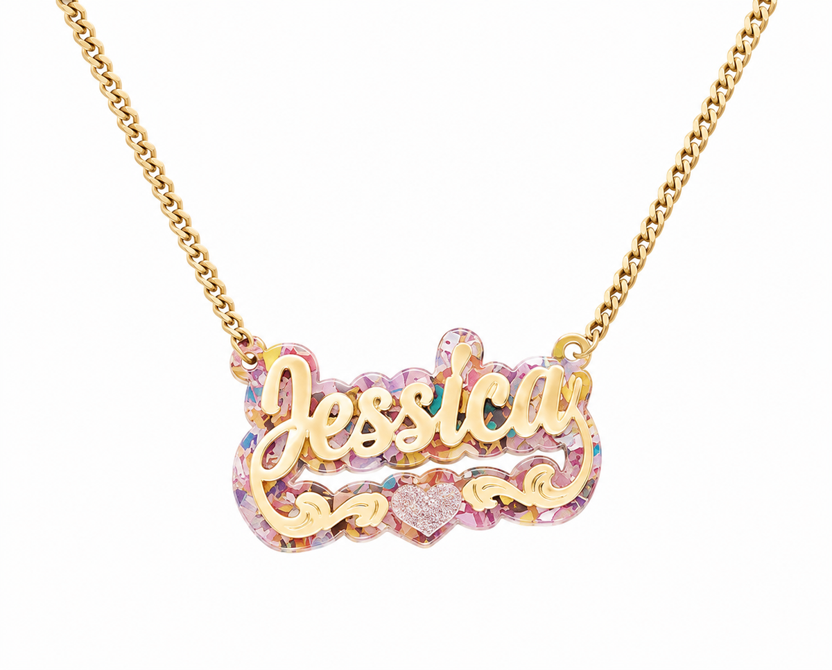 Jessica Double-Plated Name Necklace