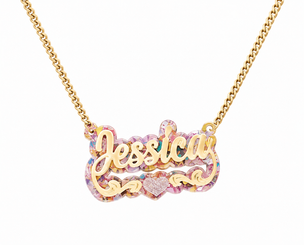 Jessica Double-Plated Name Necklace