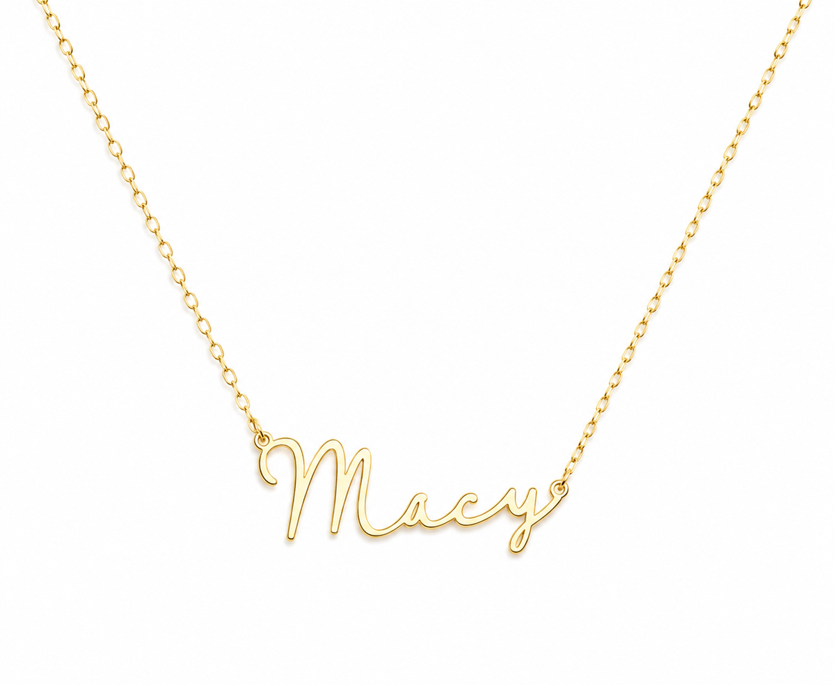 Macy Dainty Script Necklace