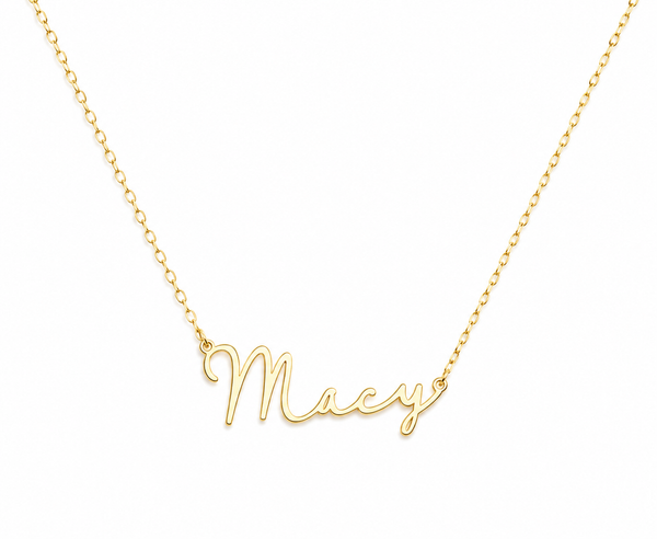 Macy Dainty Script Necklace