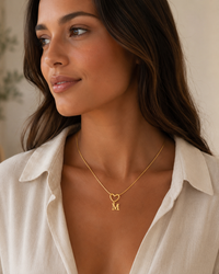 Heart Initial Necklace