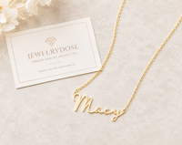 Macy Dainty Script Necklace