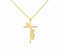 Nelly Cross Name Necklace