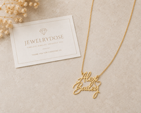 Personalized  Name Necklace with Heart – Custom Gold Nameplate Necklace | Jewelry Dose